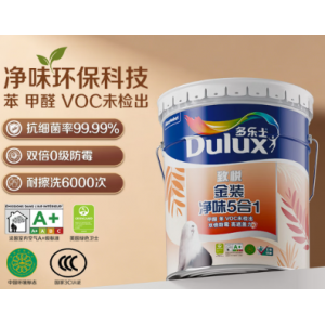 多乐士（Dulux）乳胶漆致悦金装五合一净味内墙防霉抗菌墙面漆A750白色18L