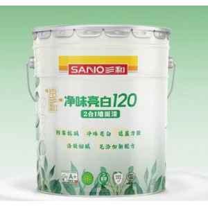 三和内墙乳胶漆净味2合1墙面漆自刷翻新墙漆水性环保油漆涂料白色20kg